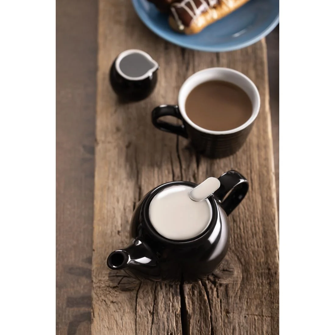 Olympia Cafe Teapot Black - Image 4