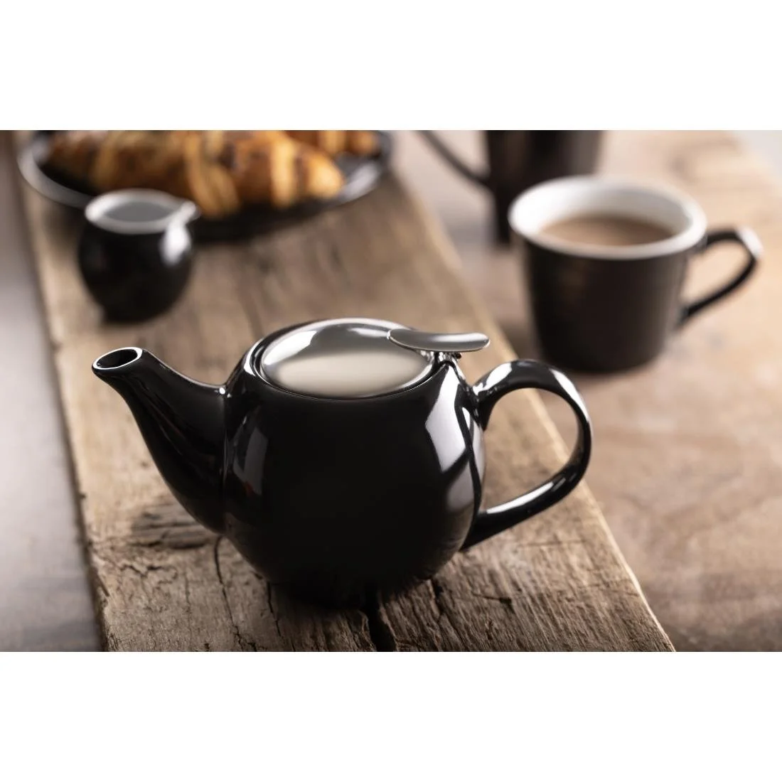 Olympia Cafe Aroma Mugs Black 230ml (6 Pack) - Image 5
