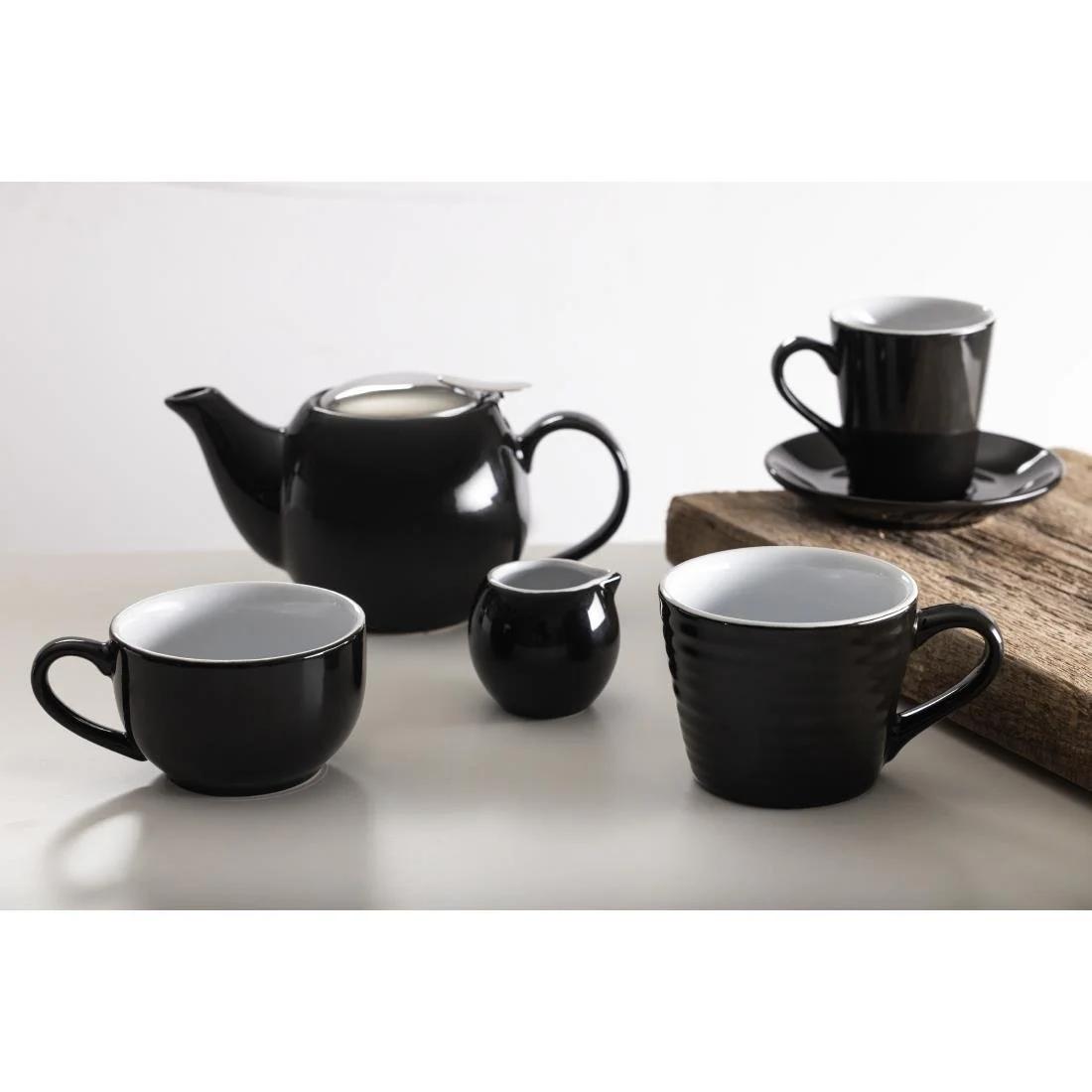 Olympia Cafe Aroma Mugs Black 340ml (6 Pack) - Image 3
