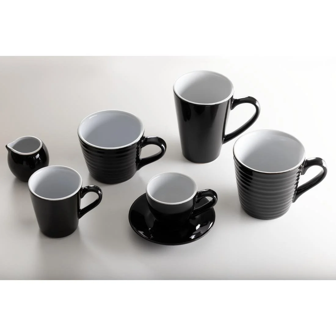 Olympia Cafe Aroma Mugs Black 340ml (6 Pack) - Image 9