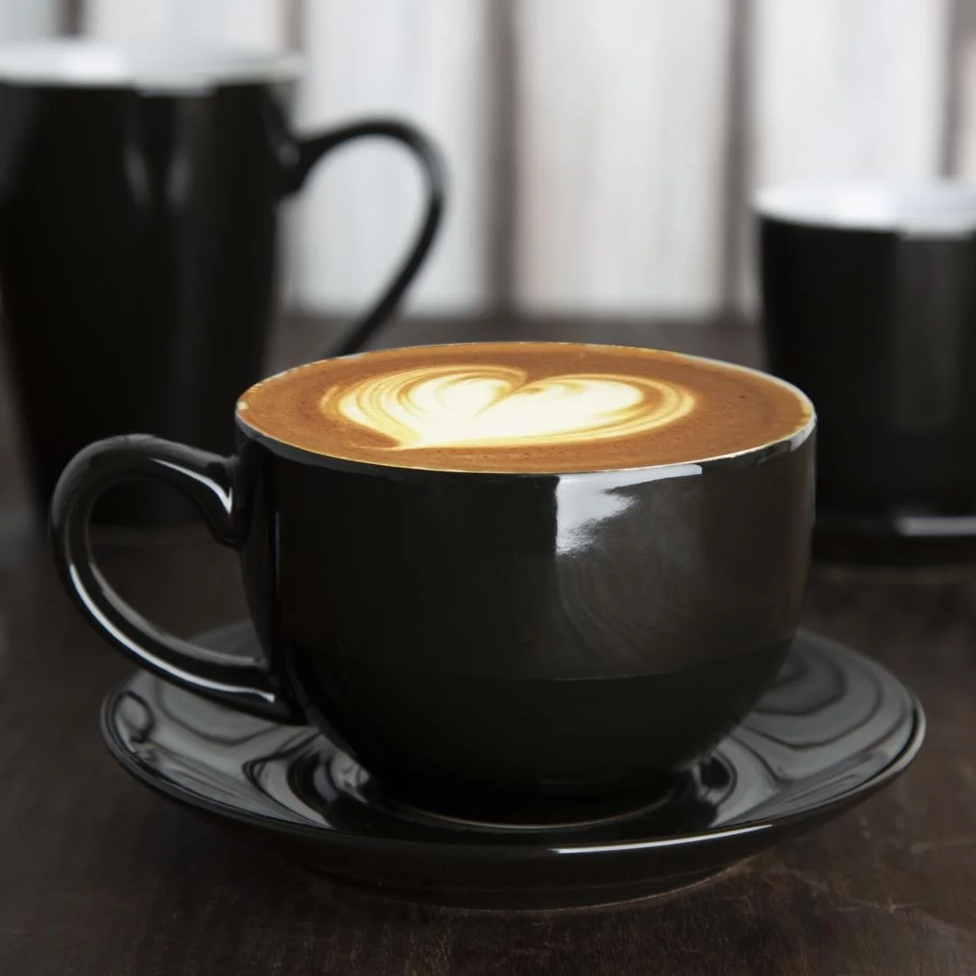 Olympia Cafe Cappuccino Cups Black 340ml (12 Pack) - Image 14