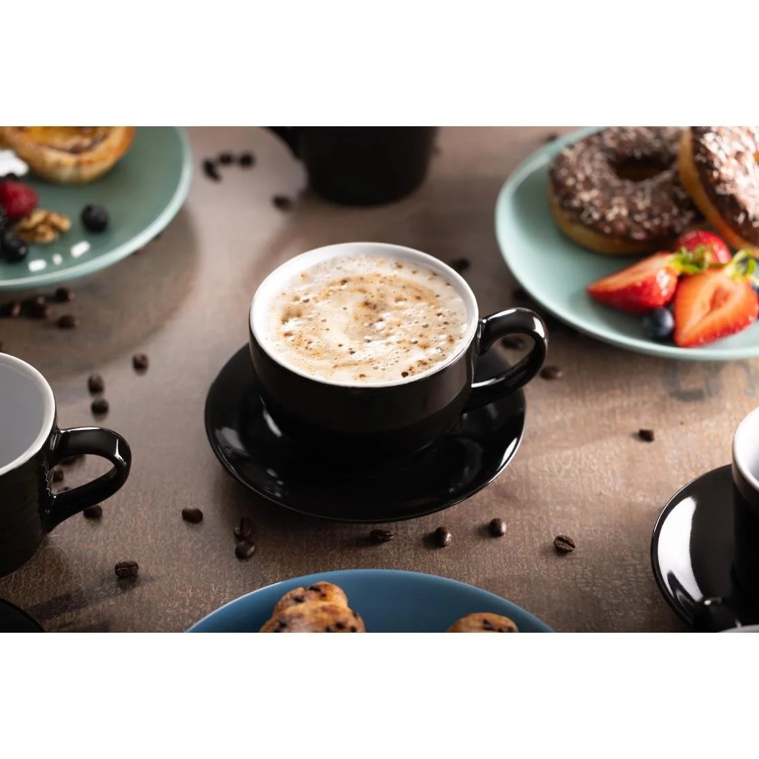 Olympia Cafe Cappuccino Cups Black 340ml (12 Pack) - Image 15