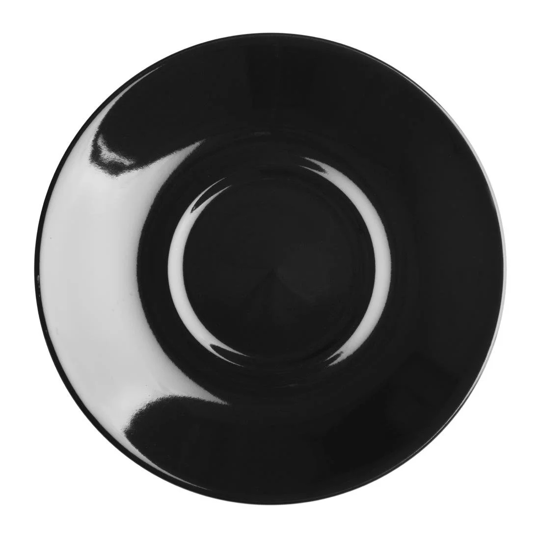 Olympia Cafe Saucers Black 154mm (12 Pack) - Image 1