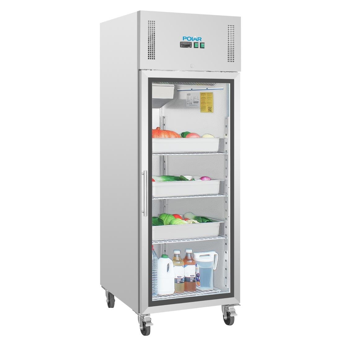Polar Upright Glass Door Gastro Refrigerator 600Ltr