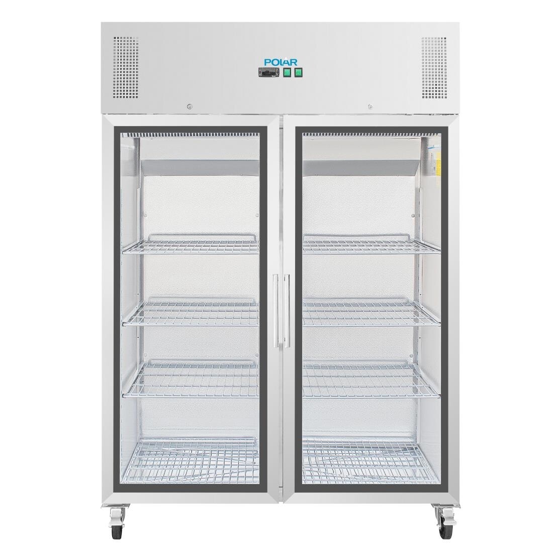 Polar Upright Double Glass Door Gastro Refrigerator 1200Ltr
