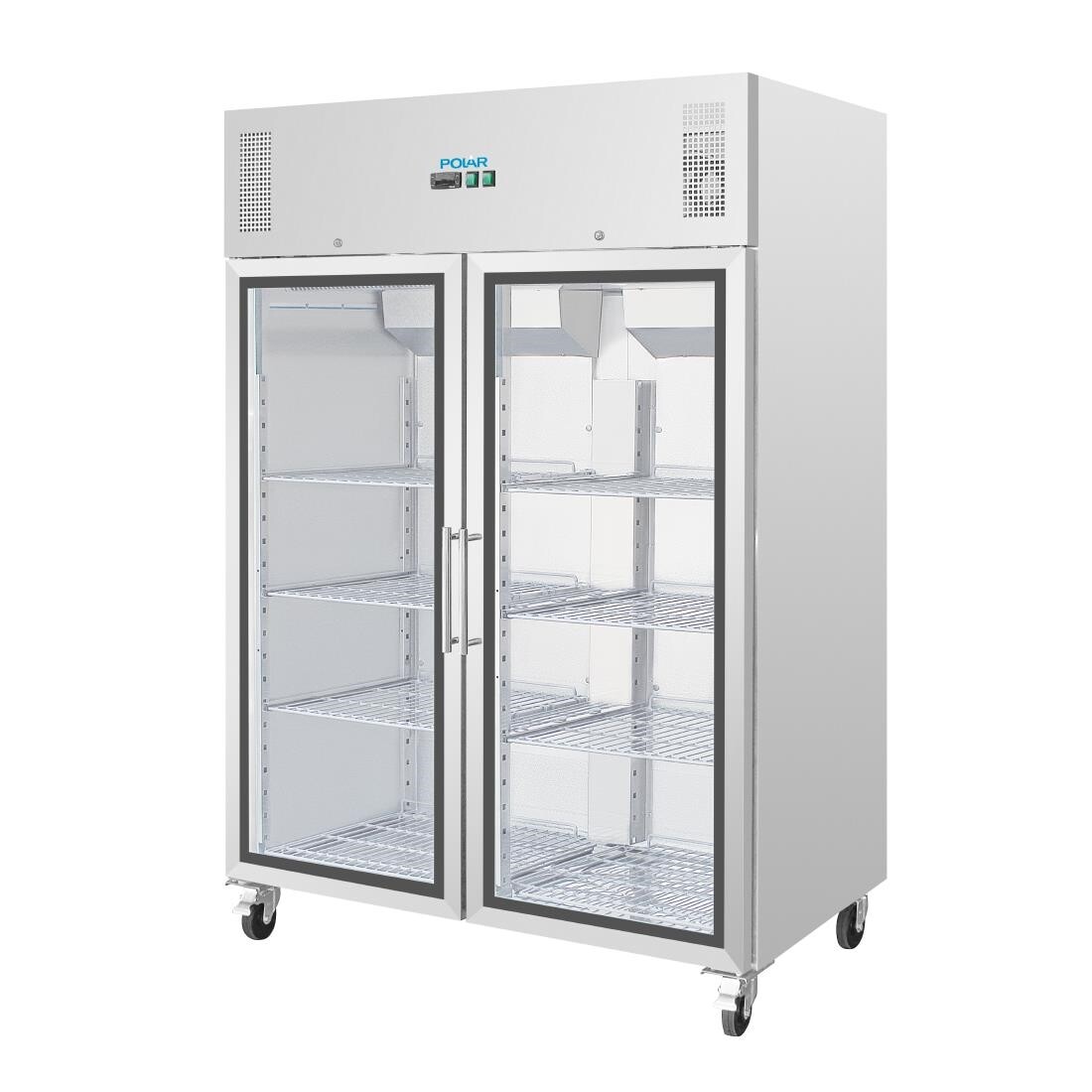 Polar Upright Double Glass Door Gastro Refrigerator 1200Ltr