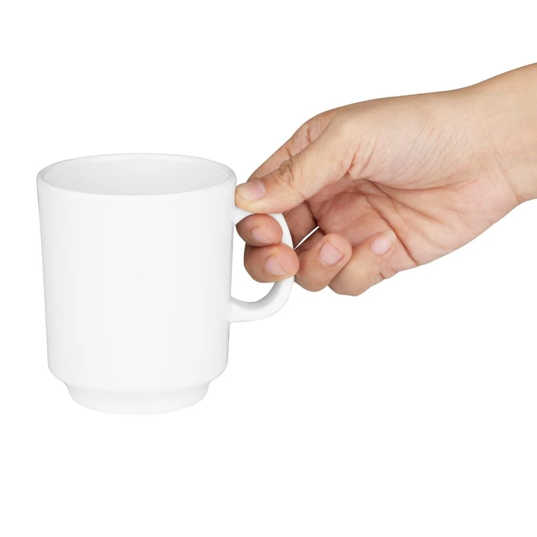 Olympia Kristallon Melamine Mugs White 340ml 12oz (6 Pack) - Image 5