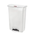 Rubbermaid Slim Jim Step on Bin Front Pedal 90Ltr White