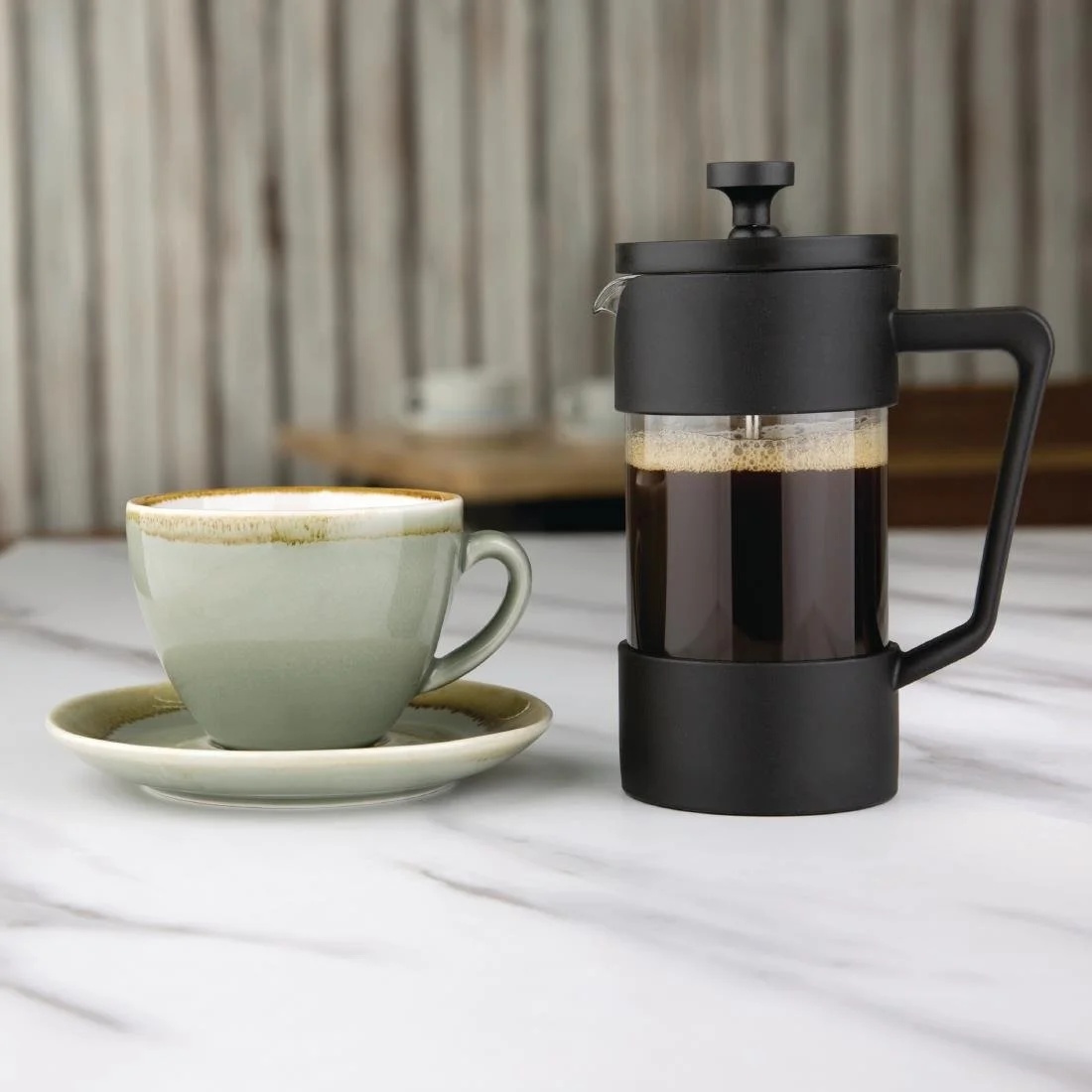 Olympia Contemporary Cafetiere Black 3 Cup - Image 3