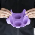 Hygiplas Flexible Silicone Six Hole Purple Muffin Pan - Image 4