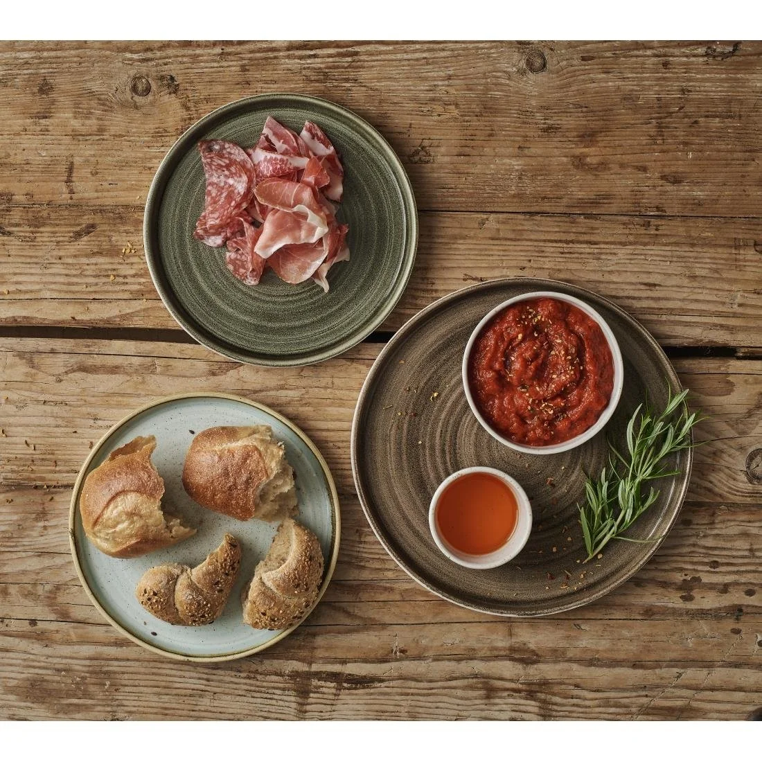 Churchill Stonecast Walled Plates Duck Egg 260mm (6 Pack) - Image 2