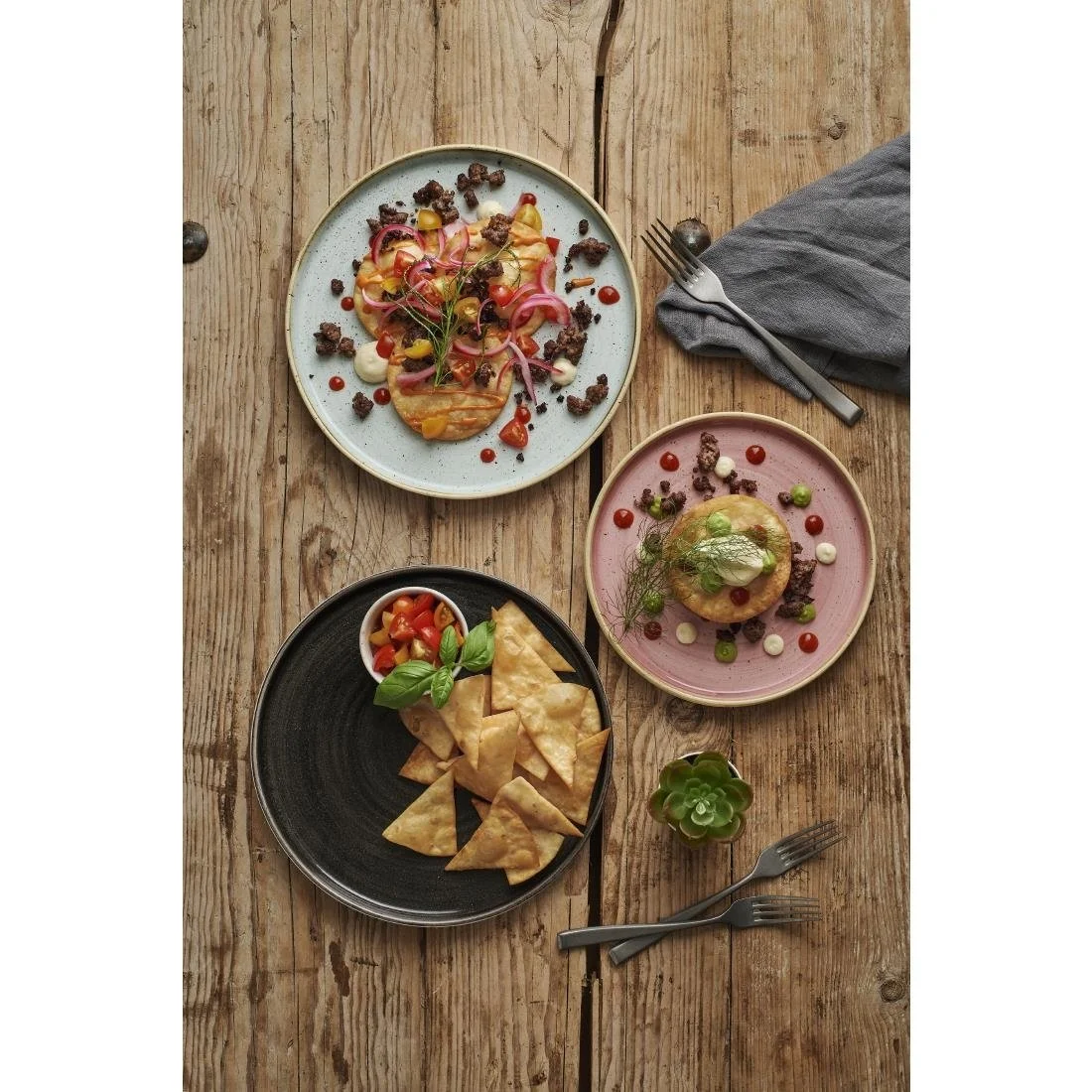 Churchill Stonecast Walled Plates Duck Egg 260mm (6 Pack) - Image 6