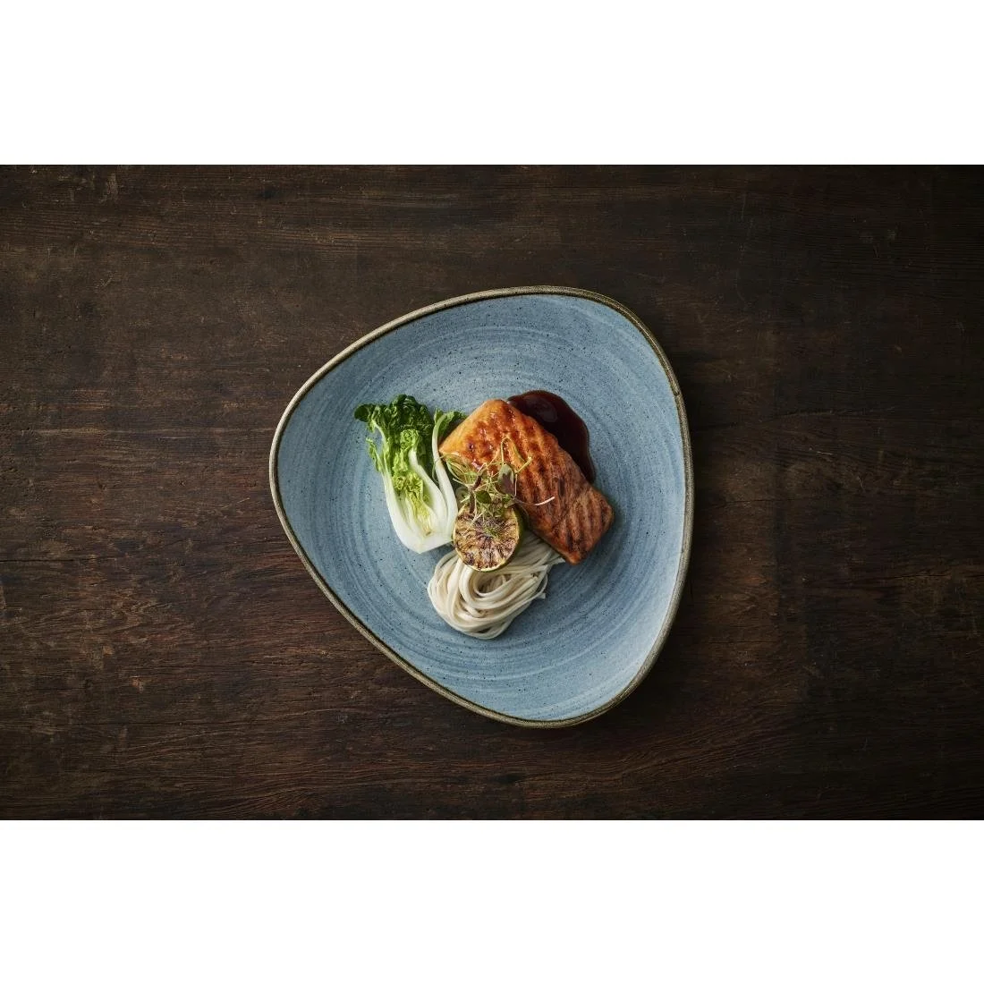 Churchill Stonecast Raw Lotus Plates Teal 254mm (12 Pack) - Image 2