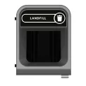 Rubbermaid Configure Container with Landfill Label Black - Image 2
