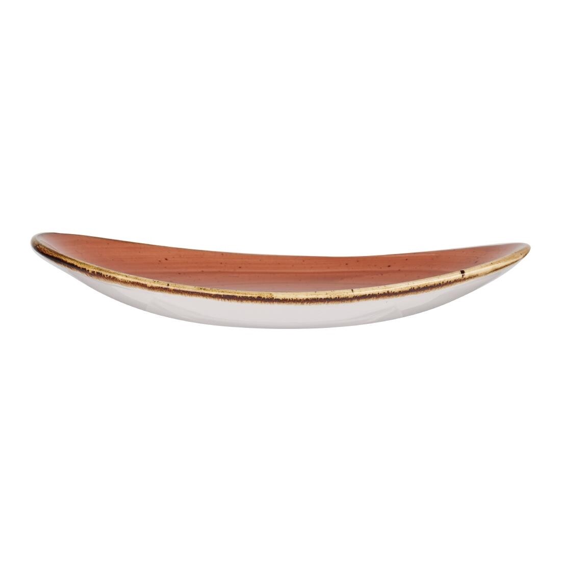 Churchill Stonecast Oval Coupe Plate Orange 192mm