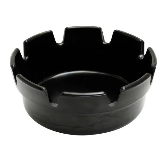 Beaumont Black Bakelite Crown Style Ashtray 101mm (10 Pack)