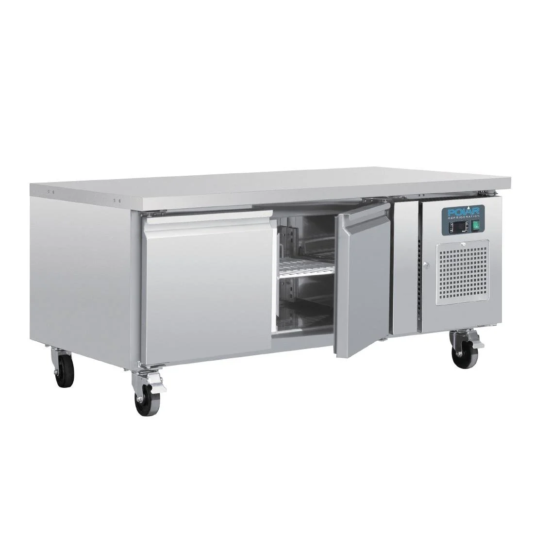Polar U-Series Double Door Chef Base Counter Fridge - Image 2