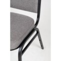 Bolero Steel Banqueting Chair Square Back with Grey Plain Cloth Pack 4