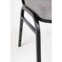 Bolero Steel Banqueting Chair Square Back with Grey Plain Cloth Pack 4