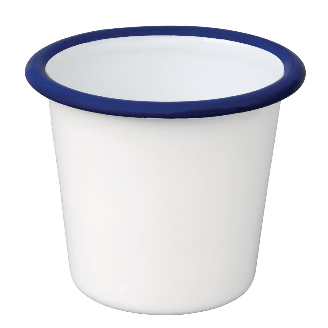 Olympia Enamel Sauce Cup White and Blue