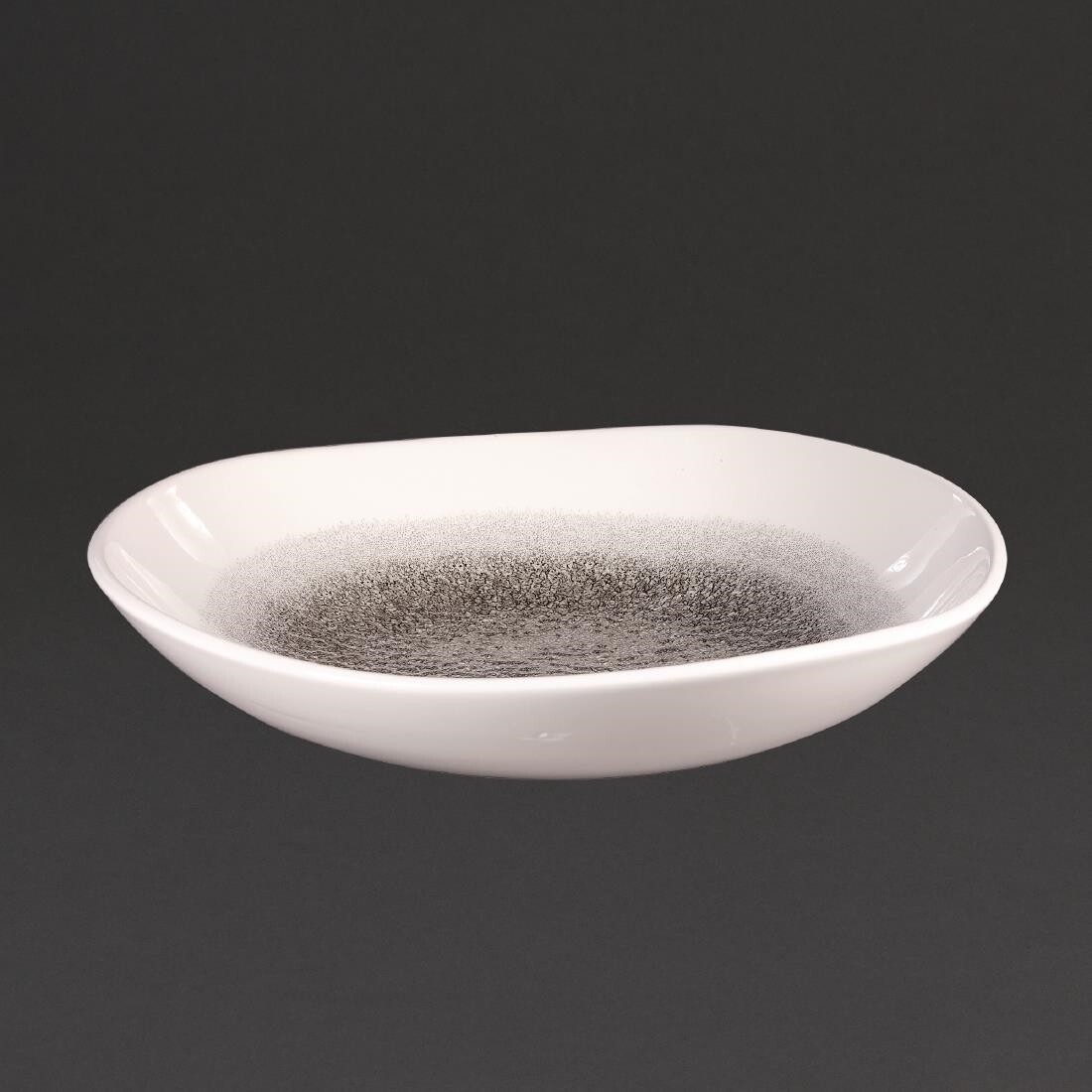 Churchill Studio Prints Raku Trace Round Bowl Quartz Black 253mm
