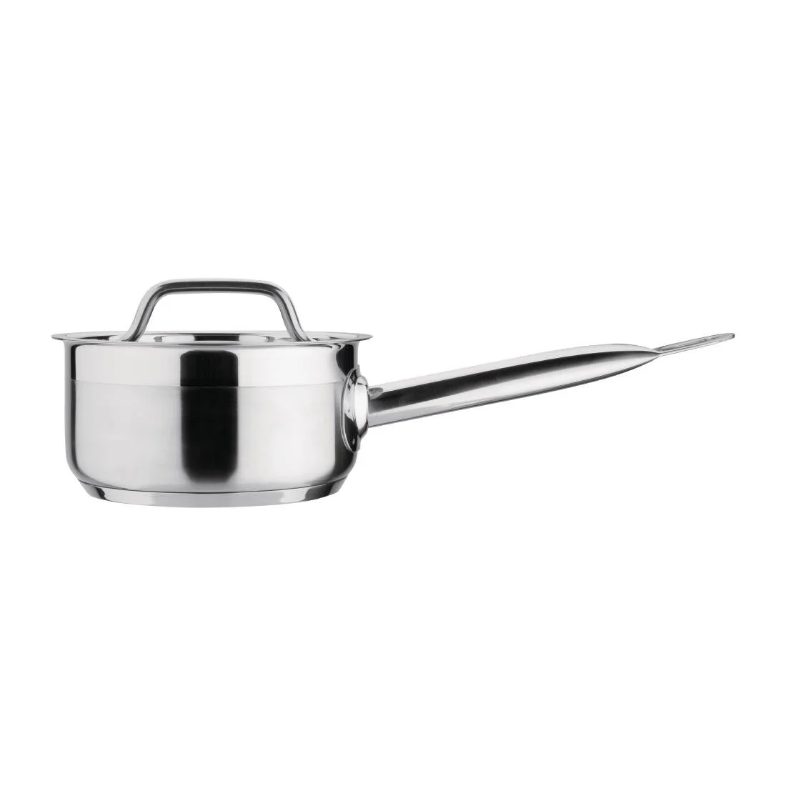 Nisbets Essentials Stainless Steel Saucepan with Lid 14cm - Image 3