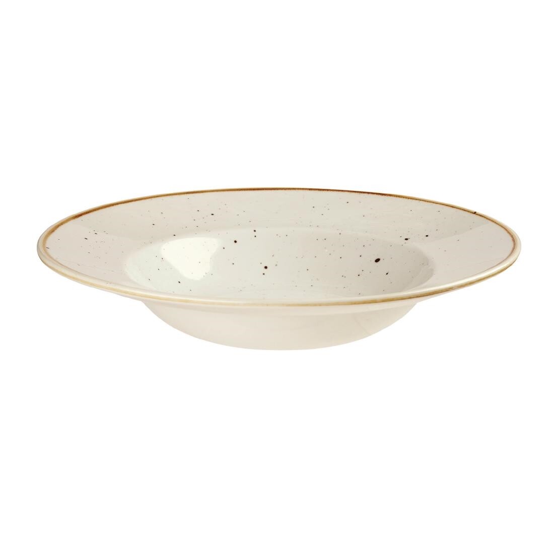 Churchill Stonecast Round Wide Rim Bowl Barley White 280mm
