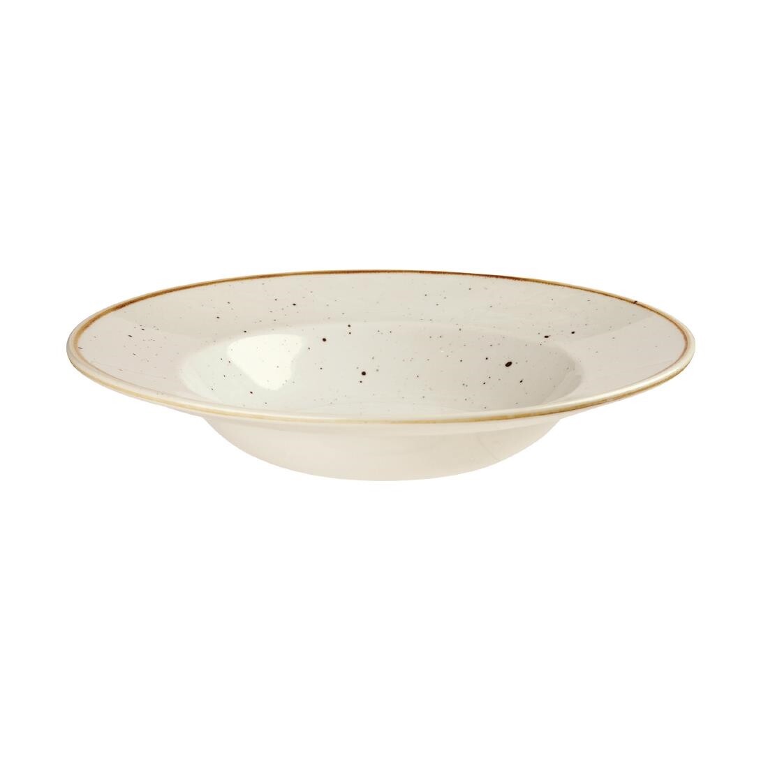 Churchill Stonecast Round Wide Rim Bowl Barley White 240mm
