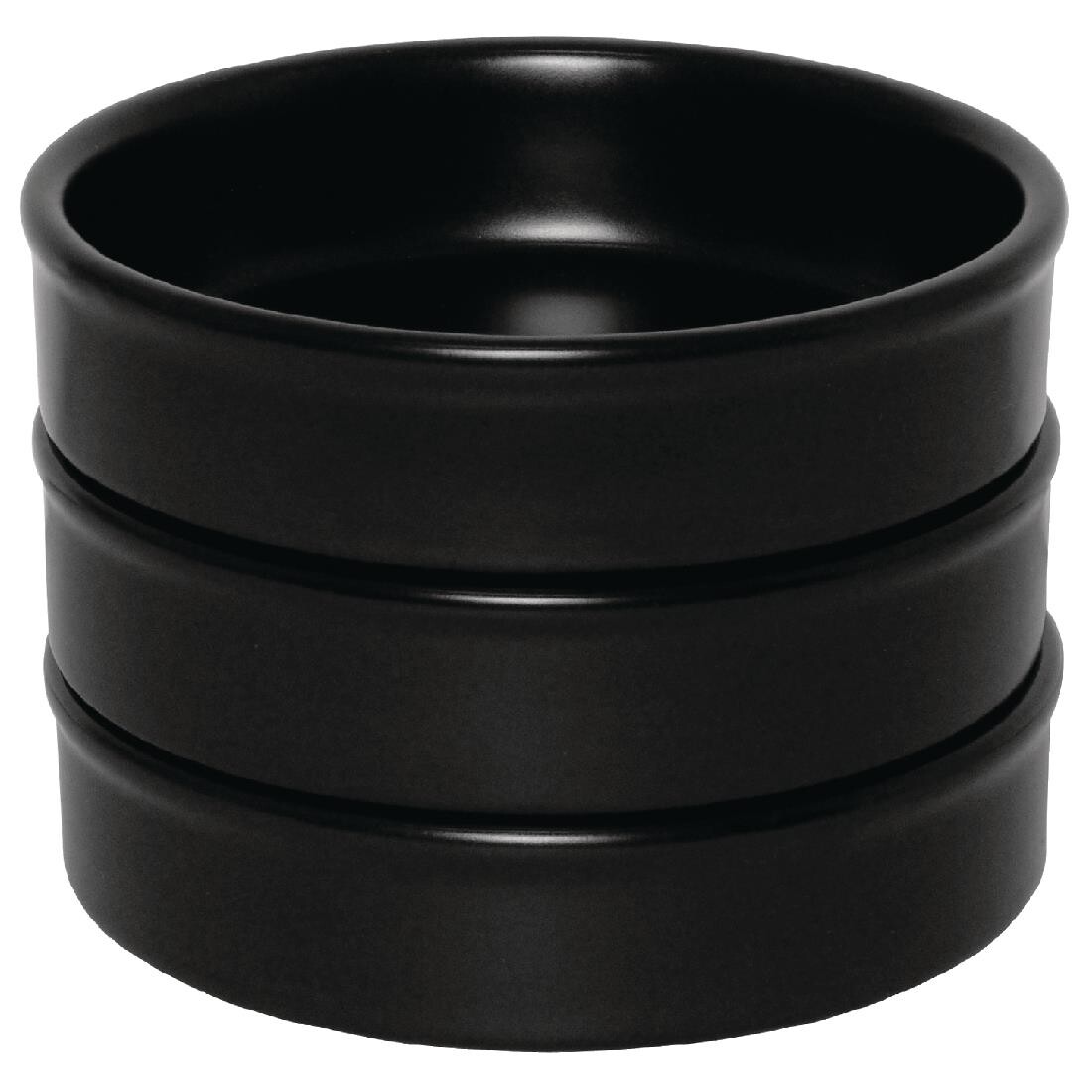 Olympia Mediterranean Stackable Dishes Black 102mm