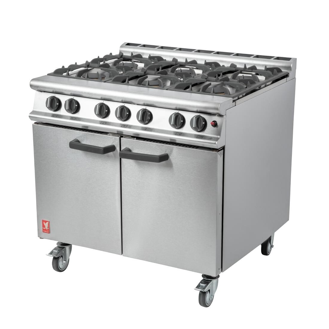 Falcon 6 Burner Dominator Plus Oven Range G3101 Natural Gas with Castors
