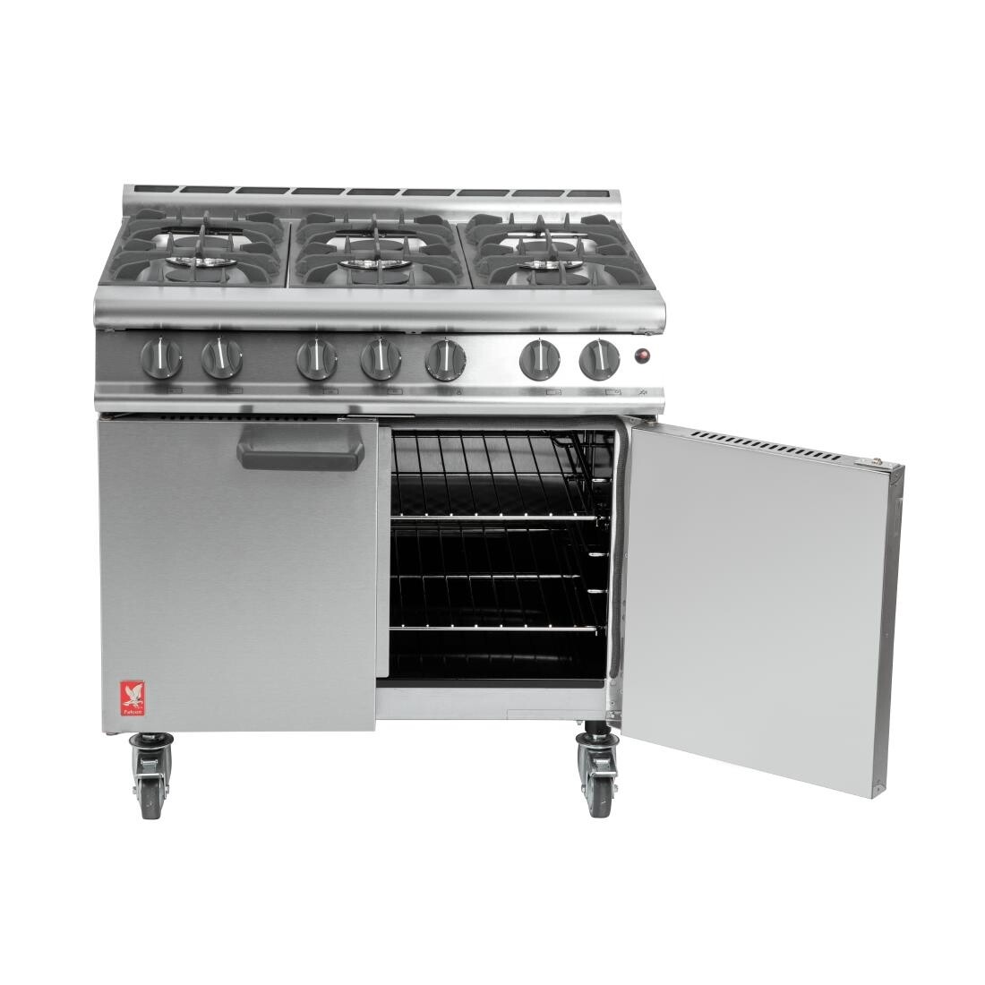 Falcon 6 Burner Dominator Plus Oven Range G3101 Propane Gas with Castors