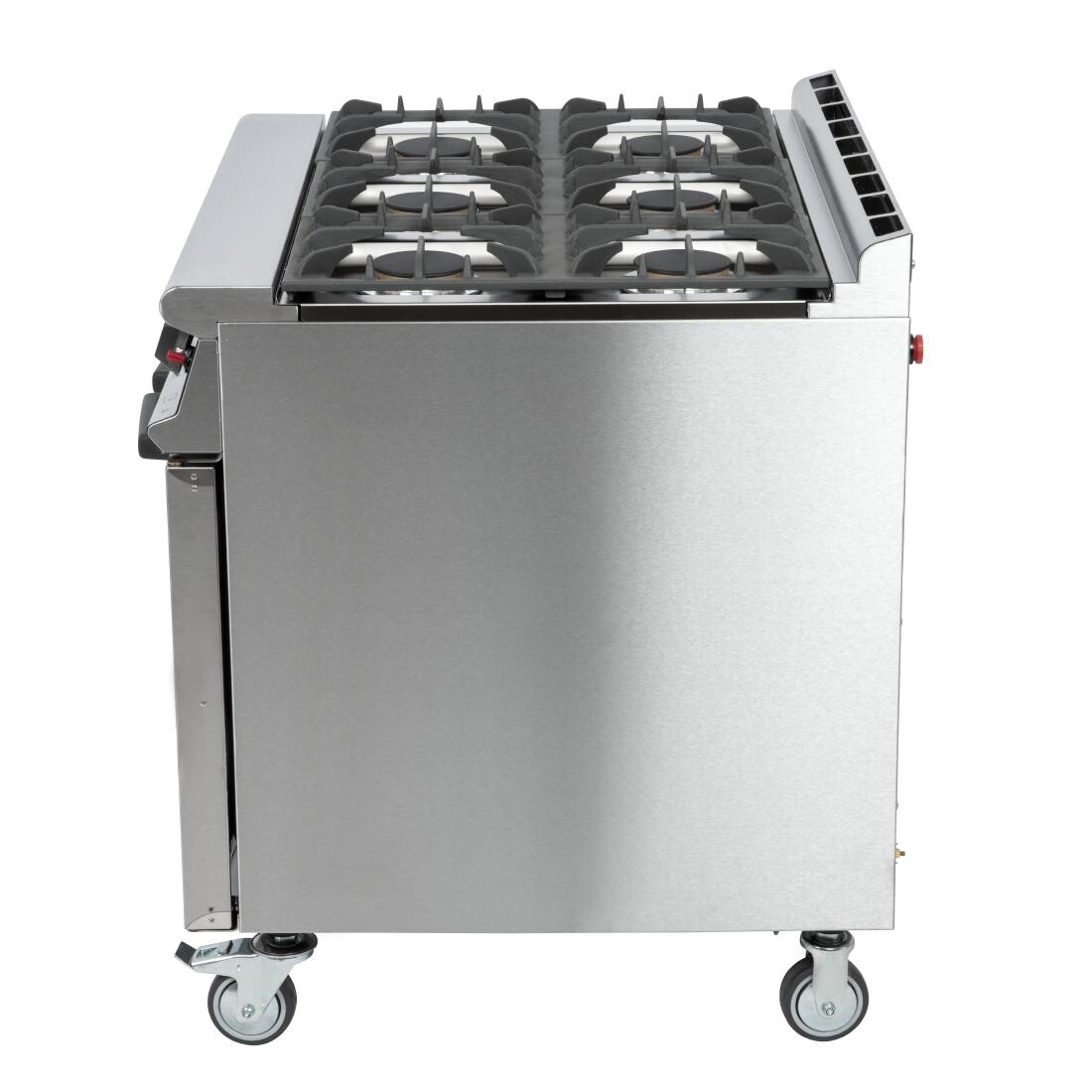 Falcon 6 Burner Dominator Plus Oven Range G3101 Propane Gas with Castors
