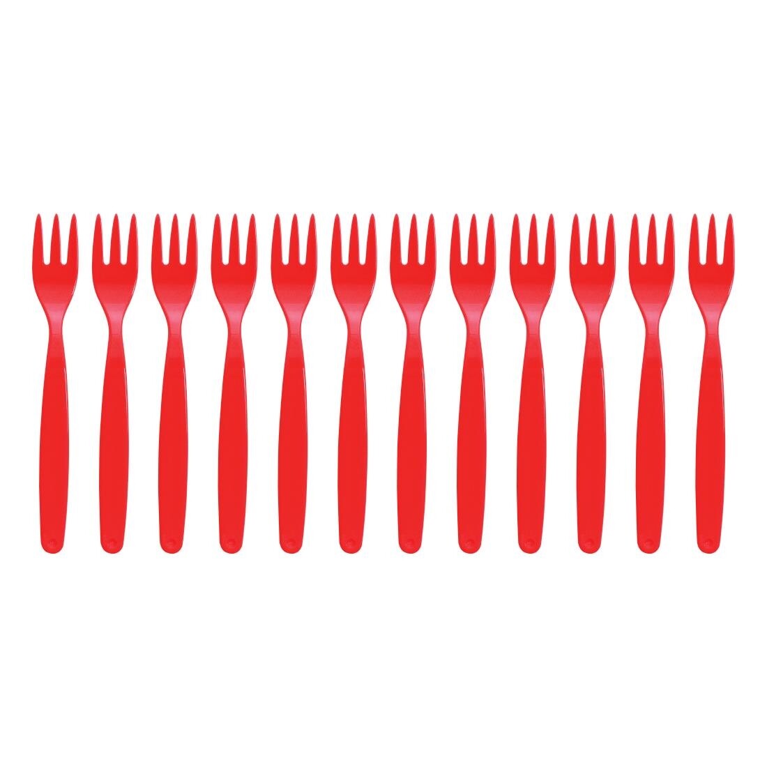 Polycarbonate Fork Red Kristallon