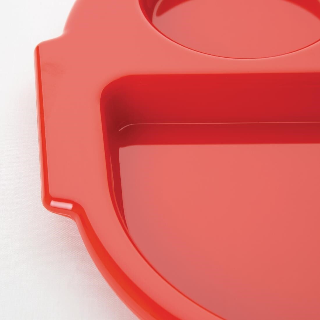 Kristallon Plastic Food Compartment Tray Small Red