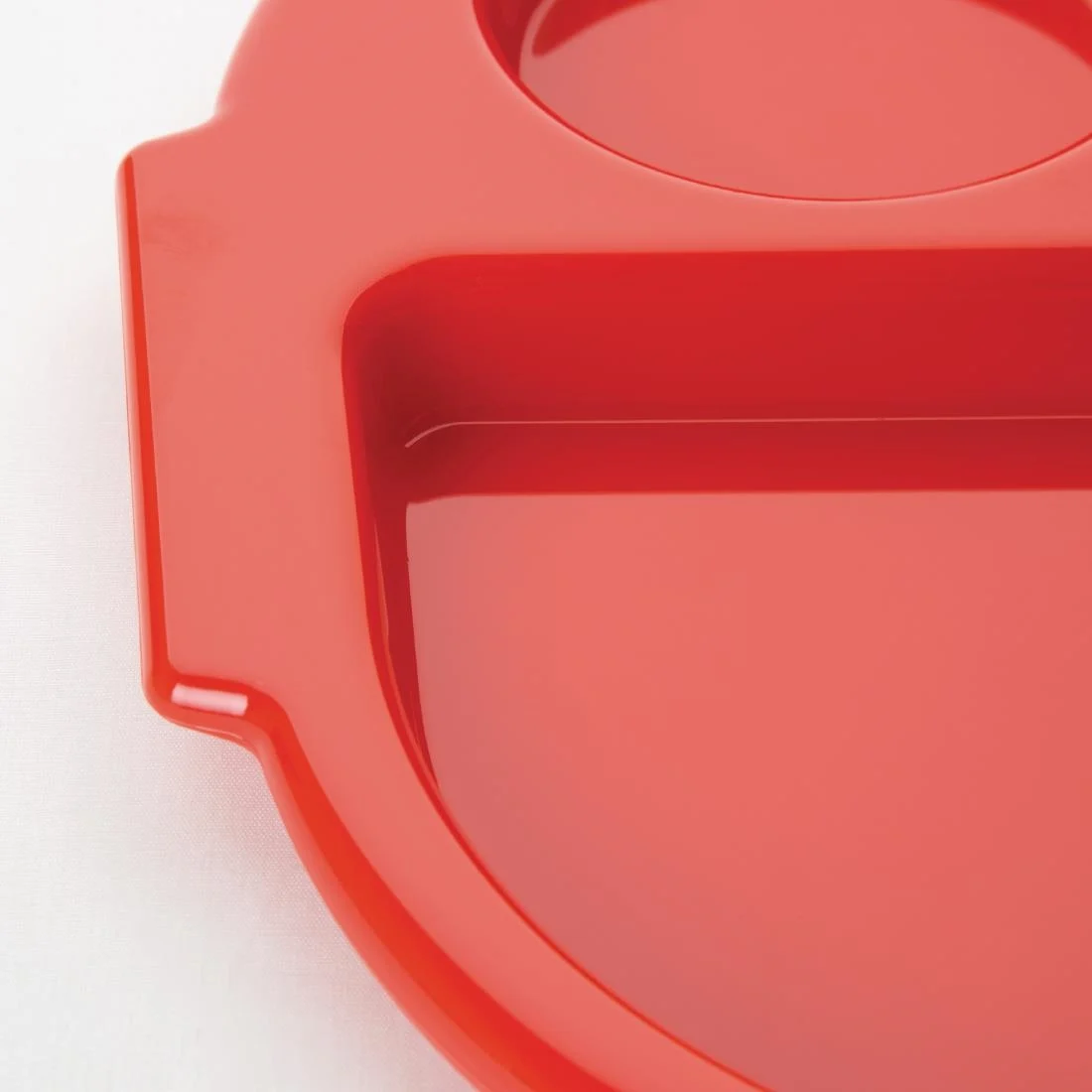 Kristallon Plastic Food Compartment Tray Large Red