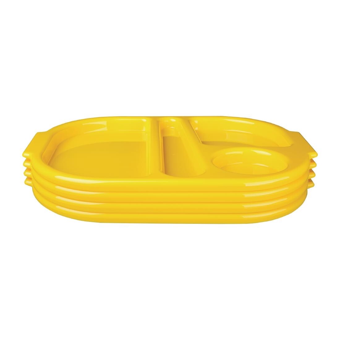 Kristallon Plastic Food Compartment Tray Small Yellow