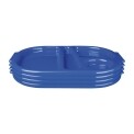 Kristallon Plastic Food Compartment Tray Large Blue