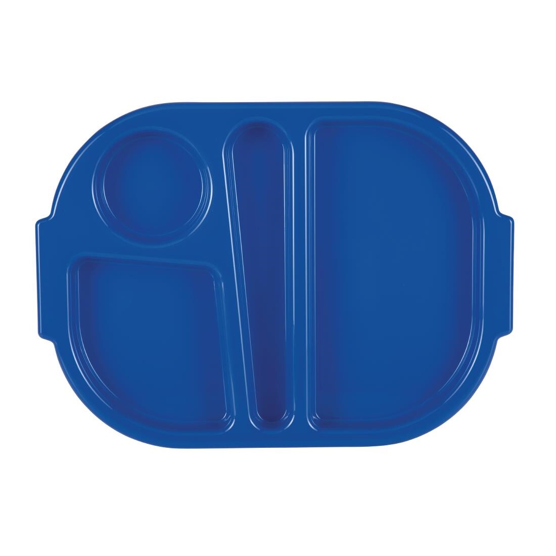 Kristallon Plastic Food Compartment Tray Small Blue