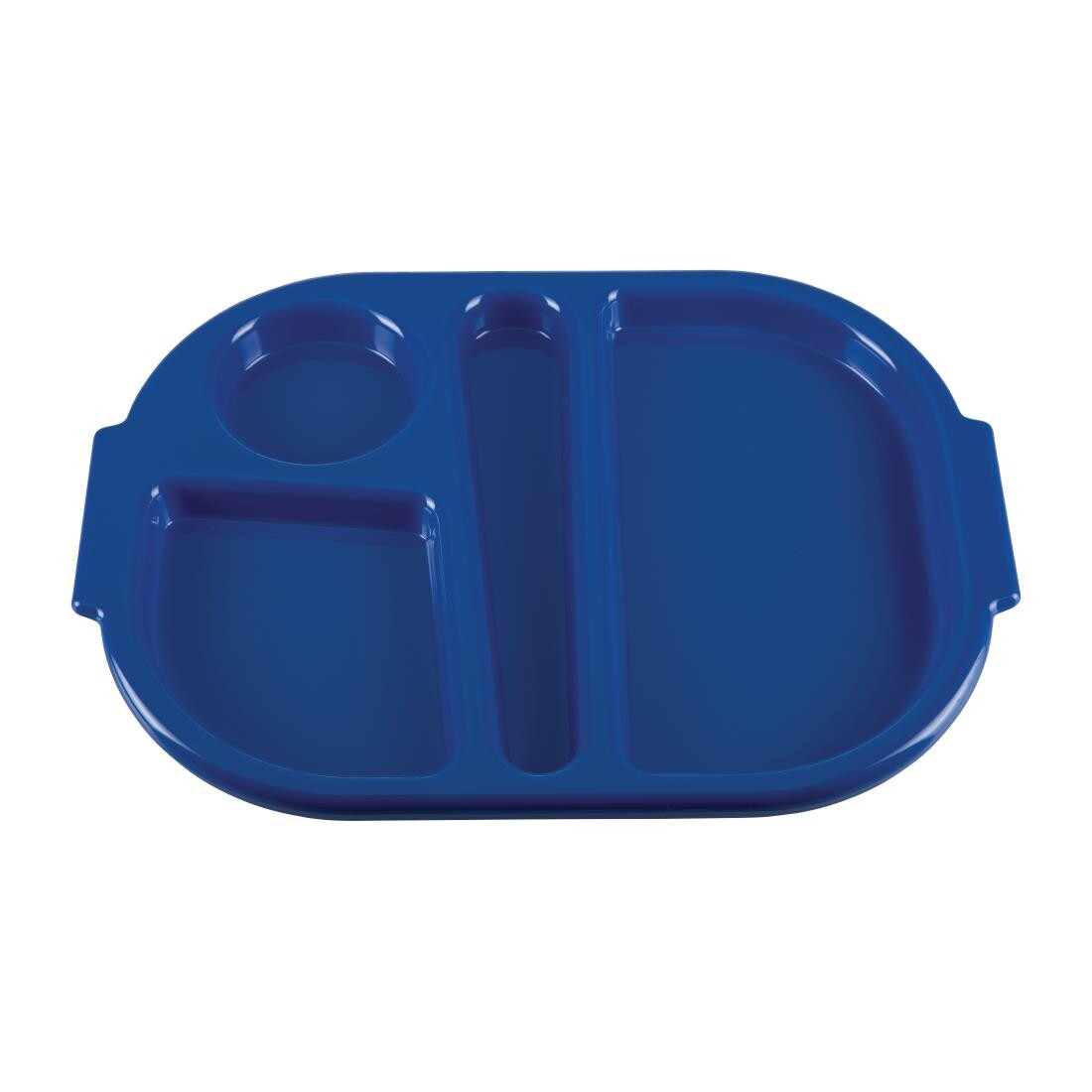 Kristallon Plastic Food Compartment Tray Small Blue