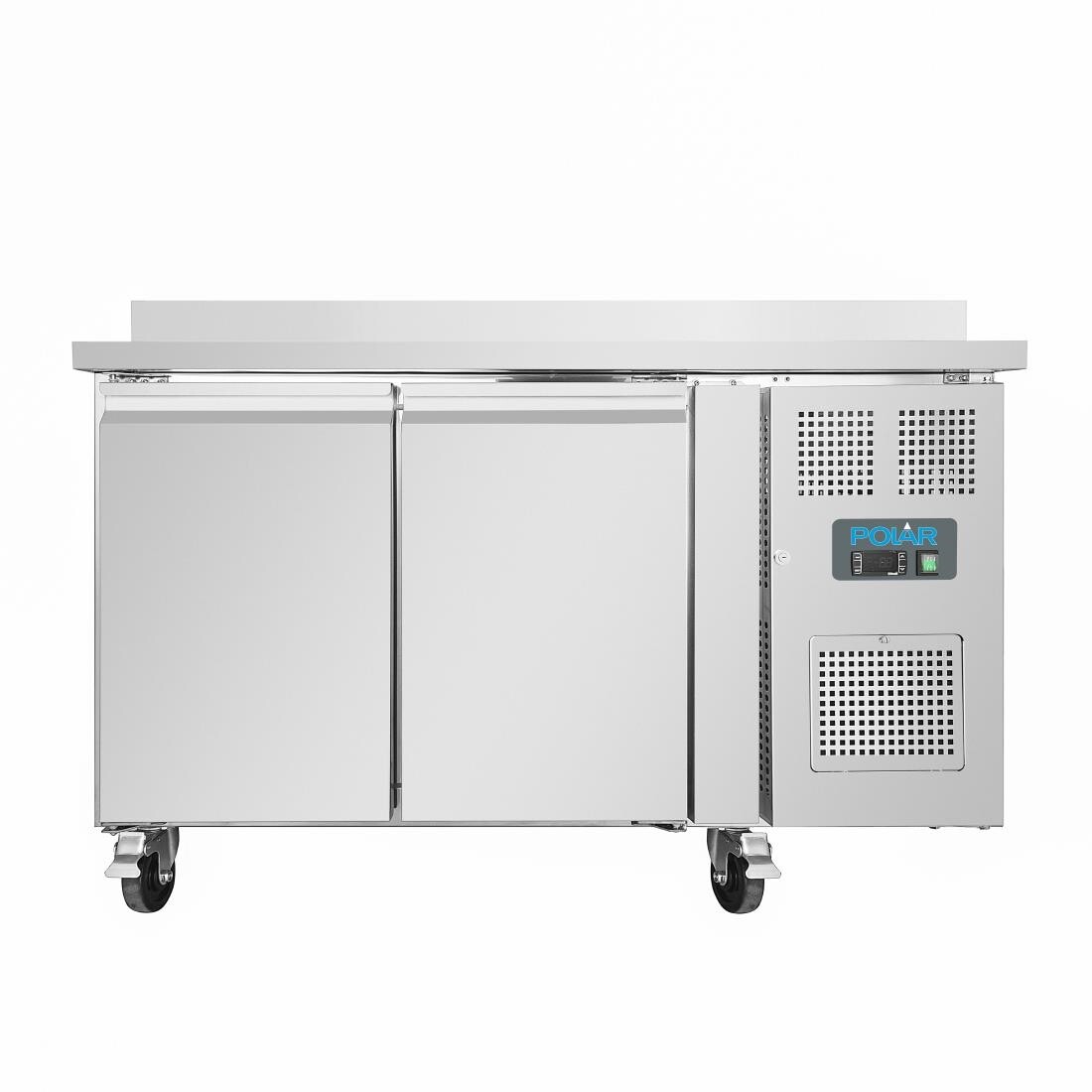 Polar Counter 2 Door Freezer with Upstand 282 Ltr