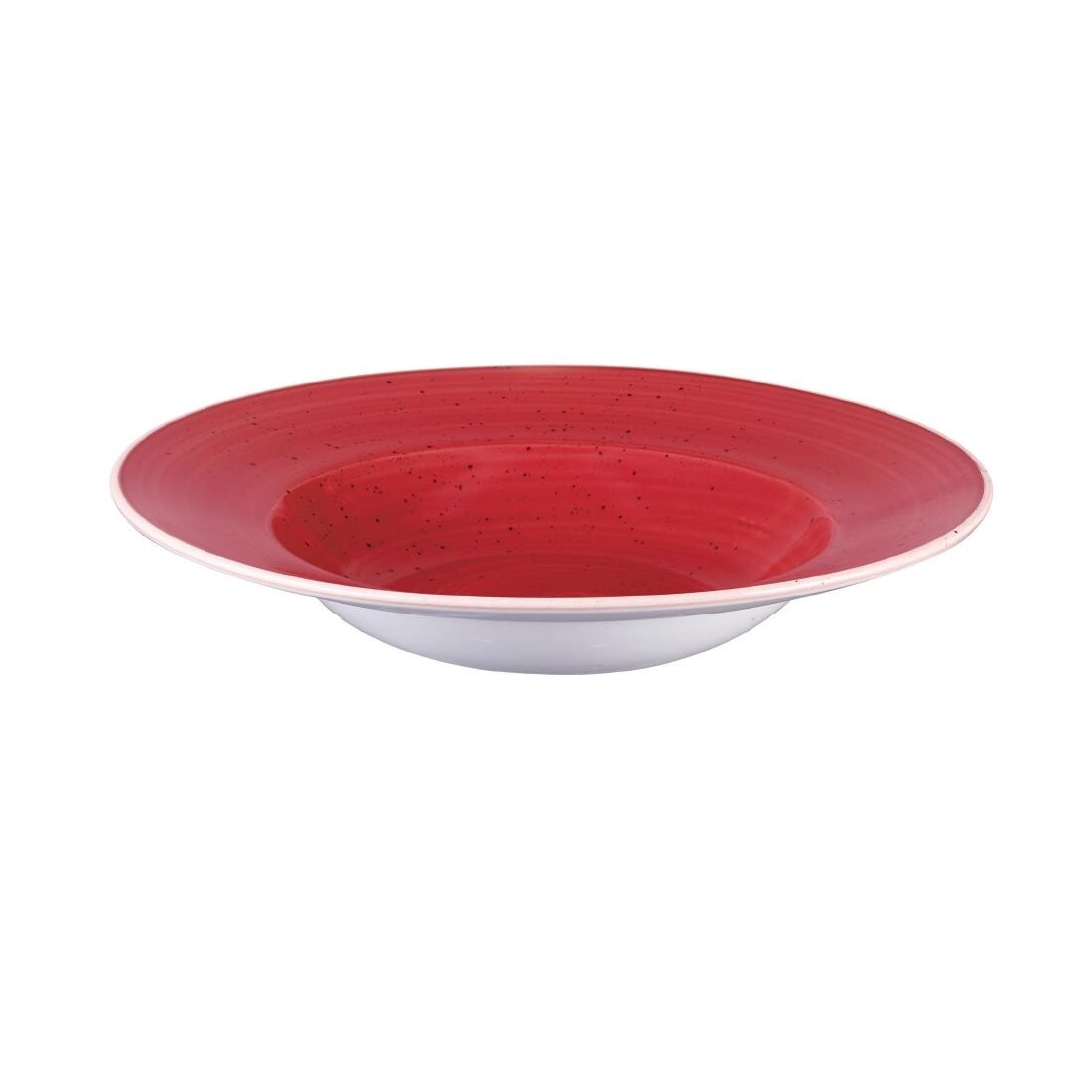 Churchill Stonecast Round Wide Rim Bowl Berry Red 240mm