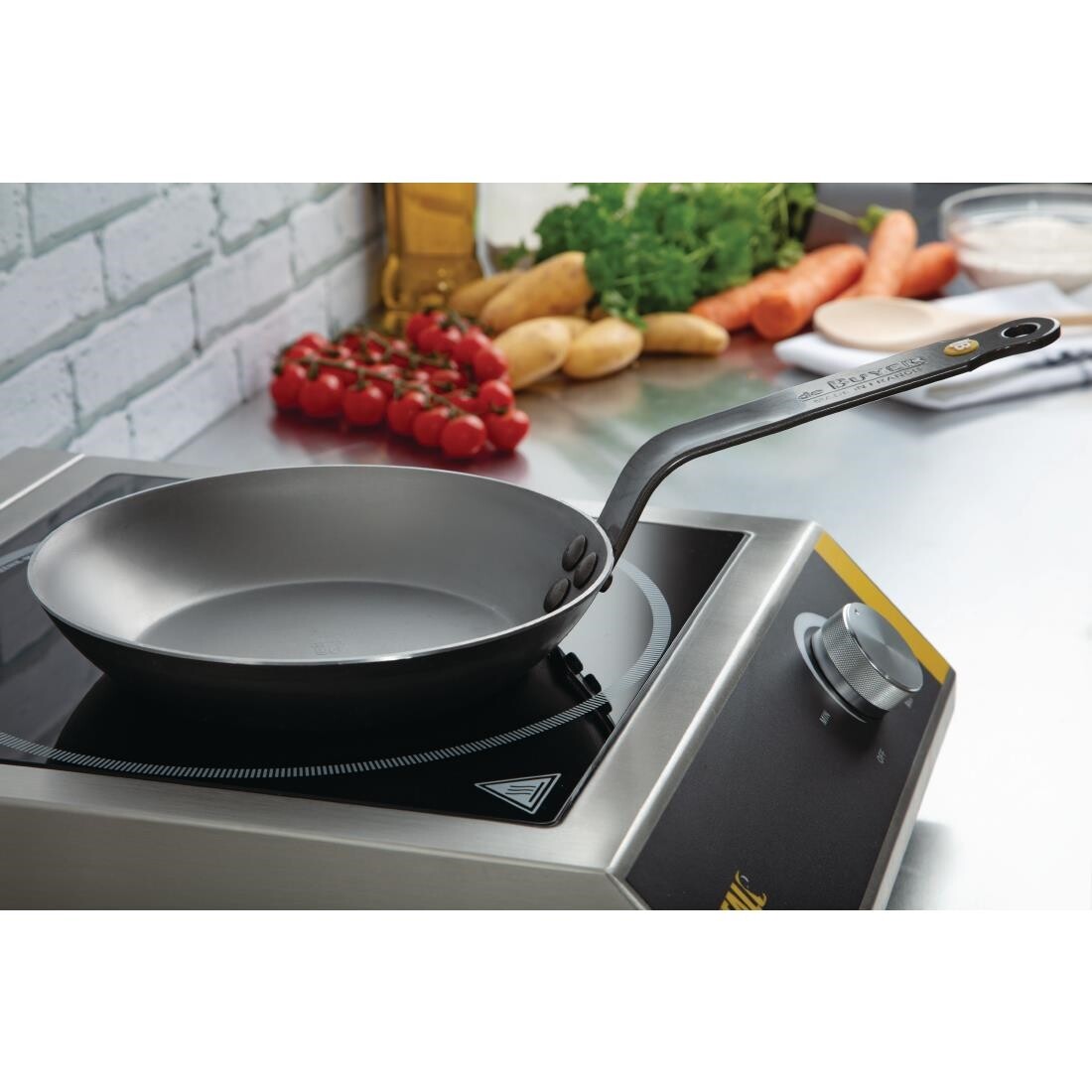 De Buyer Mineral B Black Iron Induction Frying Pan 200mm