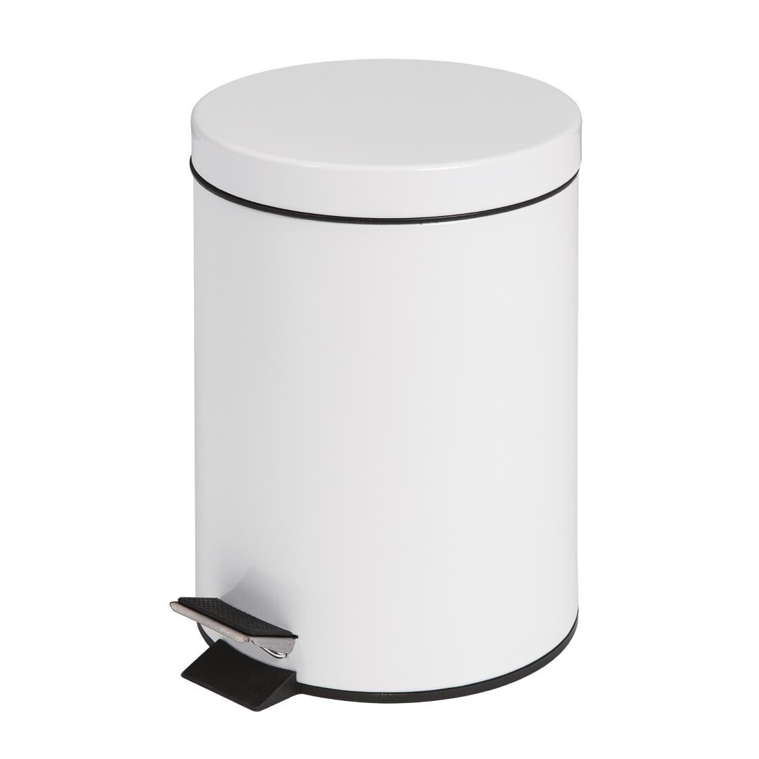 Bolero White Pedal Bin 5ltr