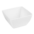 Curved White Melamine Bowl 8in