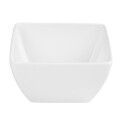 Curved White Melamine Bowl 8in