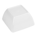 Curved White Melamine Bowl 8in