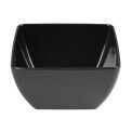 Curved Black Melamine Bowl 8in