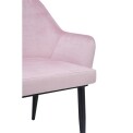 Bolero Lia Velvet Effect Chairs Dusty Pink (Set of 2)