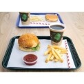 Kristallon Plastic Fast Food Tray Green Small