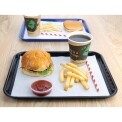 Kristallon Plastic Fast Food Tray Black Small